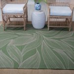 Tappeto - Leaves Hunter khaki - 160 X 200 Cm