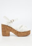 Honey 2 Block Heel - White