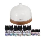 Alva DIFFUSER For Aromatherapy Essential Oils & 9PC Oils Value Bundle