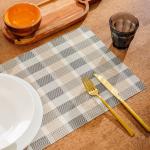 Placemats Shaded Tartan Black 6 Pack