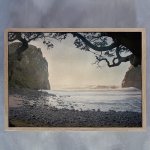 Window 1 Art Print - A1 Framed Canvas With Natural Wood Frame