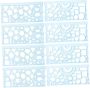 8PCS Multifunctional Drawing Ruler Office Rulers Stationery Assorted