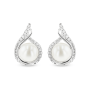 Sterling Silver & Freshwater Pearl Droplet Stud Earrings