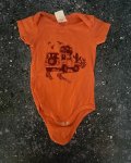 Jeep One Two Three Orange Baby Grow 3 6M