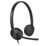 Logitech 981-000475 Headset H340 USB Stereo Internet Headset Over The Head Type With Adjustable Lightweight Design