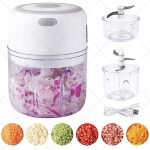Electric MINI Garlic Chopper Food Processor Portable Cordless Garlic Mincer Masher Meat Grinder With USB Charging For Vegetable