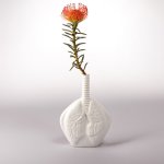 Just Breathe Lungs - Vase - Gloss White