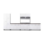 Modern Kitchen Set With Base White + Dark Oak