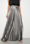 Super Wide Pleated Pants - Silver