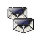 2PC 100 LED Motion Sensor Solar Outdoor Lights