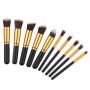 Foundation Makeup Cosmetic Brushes - Black 10 Piece Set