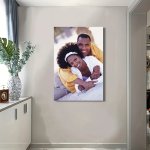 Custom Photo To Canvas Print Wall Art - Personalized Couple Portrait For Anniversary Birthday Wedding Valentine's Day - Contempo