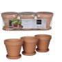 Pot With Tray Terracotta 13CM