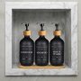 3PCS 500ML Soap Dispenser For Bathroom Ideal For Body Wash Shampoo & Conditioner Bathroom Accessories With Labels