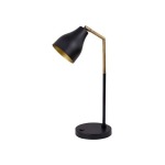 Malone Metal Table Lamp Black And Gold