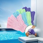 5 Packs Men's And Women's Exfoliating Gloves Spa-quality Exfoliating Gloves To Remove Dead Skin And Bumps Textured Body Scrub Ba