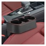 Zimisi Car Cup Holder Pu Leather Auto Front Console Gap Filler Organizer Multifunctional Cup Drink Holder Car Seat Gap Filler St