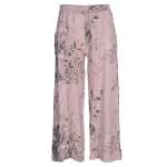 Animal Leaf Print Linen Pant - Antique Rose L xl