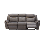 Trent 3 Seater Reclining Couch With Drop Down Tray Beige