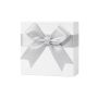 3 Pack - Elegant Gift Box With Satin Ribbon - Grey & White