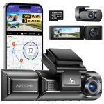 M550 Pro 5G Wifi 3 Channel Dash Cam Built-in Gps 4K+1080P Dual Dash Camera For Cars With 64GB Card 1440P+1080P+1080P Front And R