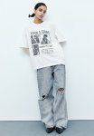 Oversized Printed T-Shirt - White Mary J Blige