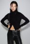 90S Straight Coated Trousers - Black