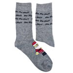 Santa Clause "hohoho" Adult Anklet Socks - Factory Plaza