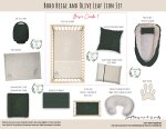 Cot Duvet Bedding Boho Beige And Olive Leaf Lion Set