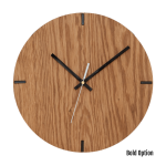 Mika Wall Clock In Oak - 300MM Dia Natural Bold White Second Hand