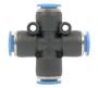 Pu Hose Fitting 4 Way Connector 8MM