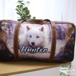 Travel Bag Hospital Bag Duffel Bag White Frost Wolf
