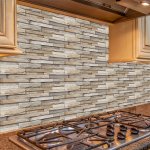 9PCS Peel And Stick Vinyl Wall Tiles Waterproof And Oil-proof Self-adhesive Backsplash Tile Stickers Easy To Apply For Bathroom