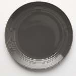 - Embossed Lines Dinner Plate Choose From 5 Colours - Dark Grey
