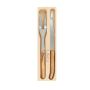 Andr Verdier Laguiole Olive Wood Carving Set In Wooden Box