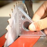 1PC Aluminum Alloy Esquadro Ruler 45 90 Degree Frosted Right Angle Gauge Woodworking Measuring Tool Blue Anodized Durable And Pr