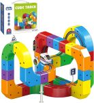 Diy Cube Track 81 Pieces-anti Gravity Stem Train Track Set