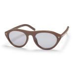 Chocolate Brown Round Frame Sunglasses