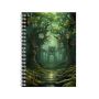 Dark Forest A5 Notebook Spiral Lined Trendy Steampunk Graphic Notepad 140