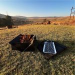 Fire Pit Mobile & Grill Combo - Silver