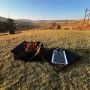 Fire Pit Mobile & Grill Combo - Silver