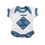 Snookums Baby On Board Babygro Blue