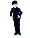 Underwraps Children's Police Uniform Costume Set - Black Medium 6-8