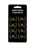 Goldair Gold Bow Paper Clips 8 Piece - None Multi