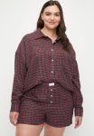 Cotton On Plus Flannel Boyfriend Boxer Short - Chrissy Check red