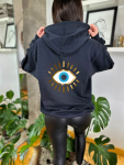 Evil Eye Summer Hoodie - Black - Small