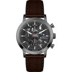 Ben Sherman Men's Gunmetal Skeleton Chronograph Watch With Brown Leather Strap