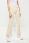Wide Leg High Waist Trousers - Stone