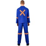 CONTI Technician 100% Cotton Suit - Reflective Arms Legs & Back - Orange Tape