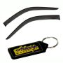 Windshield Guard Compatible With Ford Ranger 98+ - Carbon Fibre Look & Gel Key Holder
